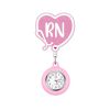 RN pink heart fob watch with pink silicone housing